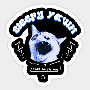 sleepy yawn Sticker